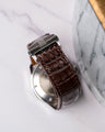 Bespoke Watch Strap in Chocolate Brown Crocodile