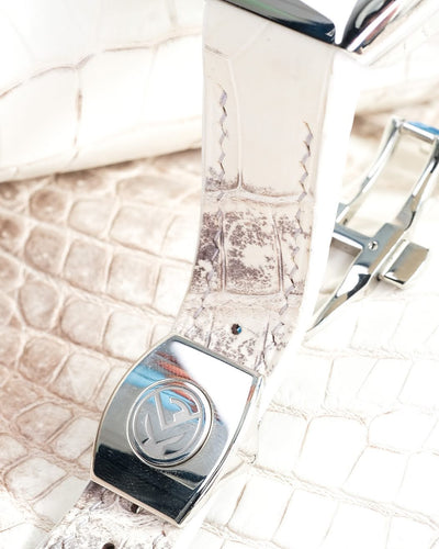 Bespoke Watch Strap in Natural Himalayan Crocodile