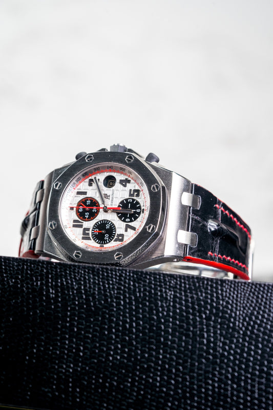 Bespoke Watch Strap in Black Crocodile