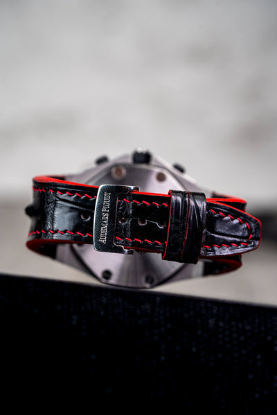 Bespoke Watch Strap in Black Crocodile