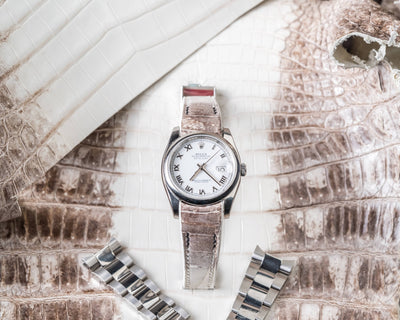 Bespoke Watch Strap in Natural Himalayan Crocodile