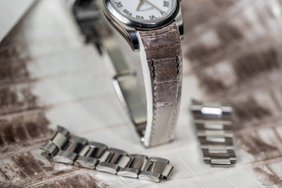 Bespoke Watch Strap in Natural Himalayan Crocodile