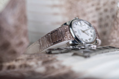 Bespoke Watch Strap in Natural Himalayan Crocodile