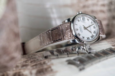 Bespoke Watch Strap in Natural Himalayan Crocodile