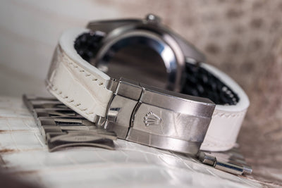 Bespoke Watch Strap in Natural Himalayan Crocodile