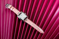Bespoke Watch Strap in Baby Pink Crocodile