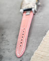 Bespoke Watch Strap in Baby Pink Crocodile