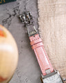 Bespoke Watch Strap in Baby Pink Crocodile