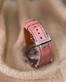 Bespoke Watch Strap in Baby Pink Crocodile