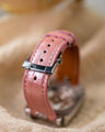 Bespoke Watch Strap in Baby Pink Crocodile