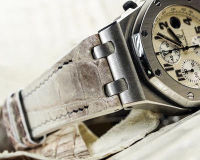 Bespoke Watch Strap in Natural Himalayan Crocodile