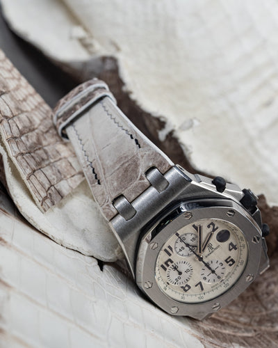 Bespoke Watch Strap in Natural Himalayan Crocodile