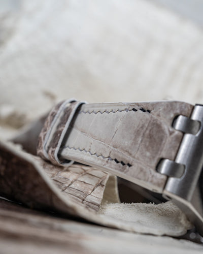 Bespoke Watch Strap in Natural Himalayan Crocodile