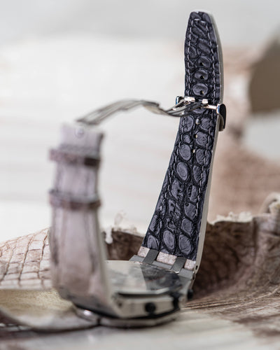 Bespoke Watch Strap in Natural Himalayan Crocodile