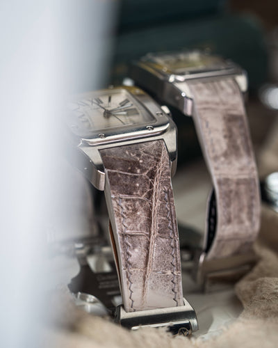 Bespoke Watch Straps in Natural Himalayan Crocodile