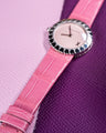 Bespoke Watch Strap in Baby Pink Crocodile