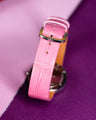 Bespoke Watch Strap in Baby Pink Crocodile