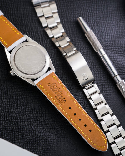Bespoke Watch Strap in White Crocodile