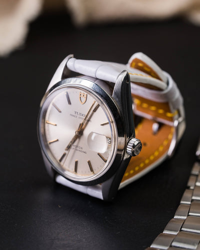 Bespoke Watch Strap in White Crocodile