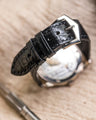 Bespoke Watch Strap in Black Crocodile