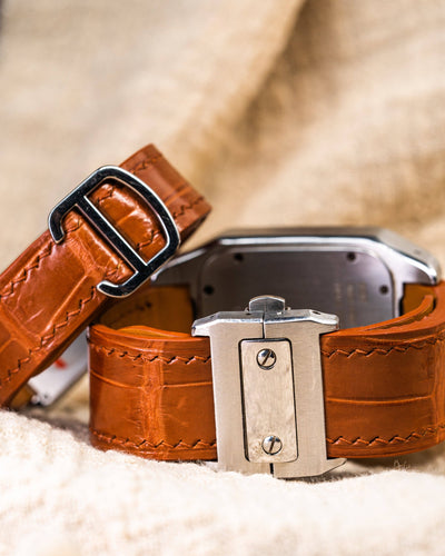 Bespoke Watch Straps in Chestnut Brown Alligator