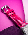Bespoke Watch Strap in Fuchsia Pink Crocodile
