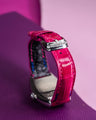 Bespoke Watch Strap in Fuchsia Pink Crocodile