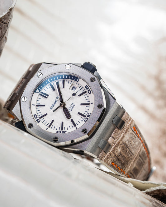 Bespoke Watch Strap in Natural Himalayan Crocodile