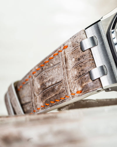 Bespoke Watch Strap in Natural Himalayan Crocodile