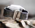 Bespoke Watch Strap in Metal Grey Crocodile