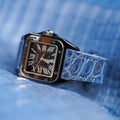 Bespoke Watch Strap in Baby Blue Himalayan Crocodile