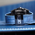 Bespoke Watch Strap in Baby Blue Himalayan Crocodile
