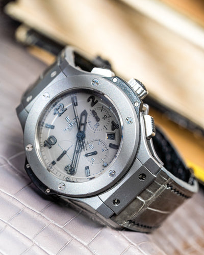 Bespoke Watch Strap in Olive Grey Crocodile