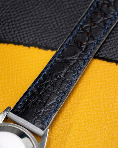 Bespoke Watch Strap in Rhino Grey Crocodile