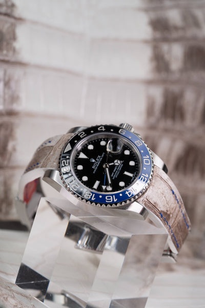 Bespoke Watch Strap in Natural Himalayan Crocodile