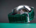 Bespoke Watch Strap in Emerald Green Crocodile