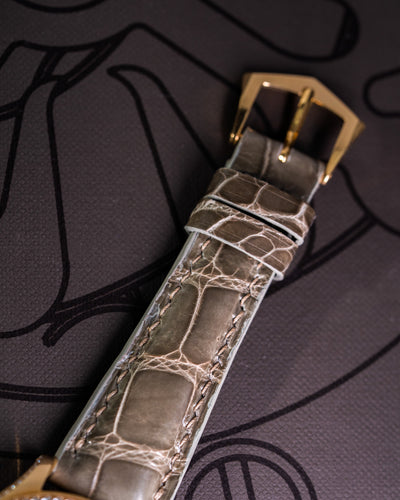 Bespoke Watch Strap in Grey Crocodile