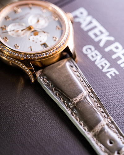Bespoke Watch Strap in Grey Crocodile