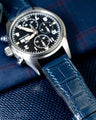 Bespoke Watch Strap in Navy Blue Crocodile