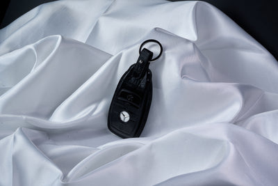 Bespoke Key Fob Cover in Black Crocodile