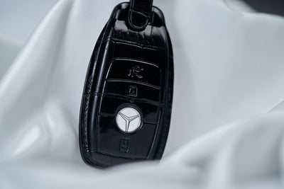 Bespoke Key Fob Cover in Black Crocodile