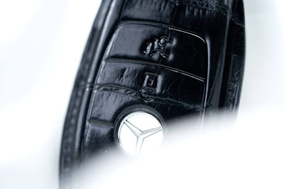 Bespoke Key Fob Cover in Black Crocodile