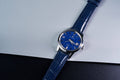 Bespoke Watch Strap in Navy Blue Crocodile