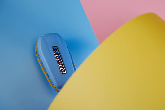 Bespoke Key Fob Cover in Baby Blue Nappa