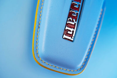Bespoke Key Fob Cover in Baby Blue Nappa