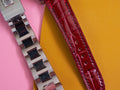 Bespoke Watch Strap in Maroon Red Crocodile