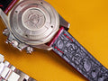 Bespoke Watch Strap in Maroon Red Crocodile