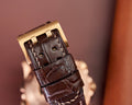 Bespoke Watch Strap in Chocolate Brown Crocodile