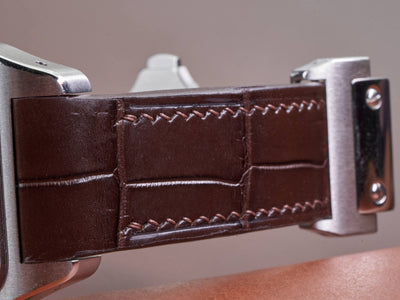 Bespoke Watch Strap in Brown Crocodile