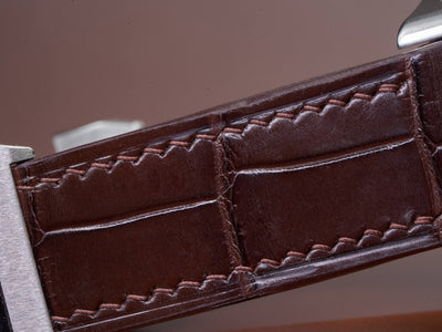 Bespoke Watch Strap in Brown Crocodile